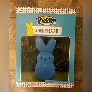 Peeps by Just Born 4’ Inflatable Easter Bunny Blue Brand New in Box